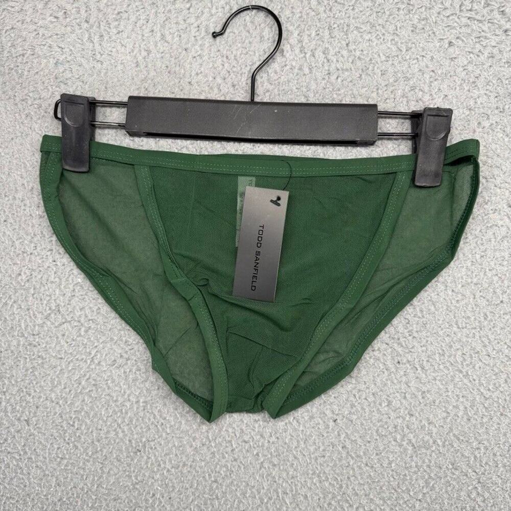 Todd Sanfield Brief Underwear mens Small Pine Green Defiant Endurance Mesh NEW